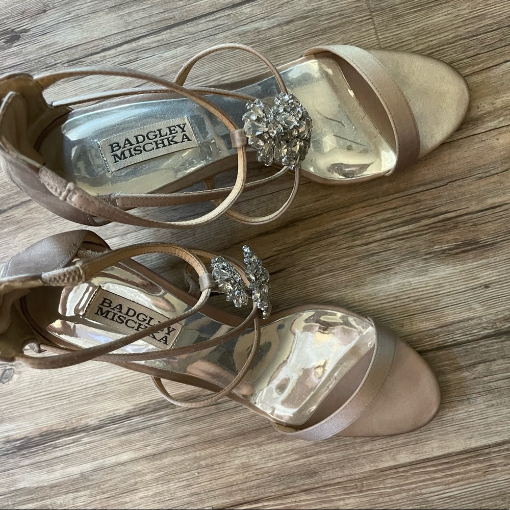 All leather and satin party shoes size 8